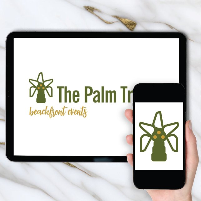 Logo Download Coconut Palm Tree Tropical Brand Inbjudningar (Skapare uppladdad)