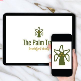 Logo Download Coconut Palm Tree Tropical Brand Inbjudningar