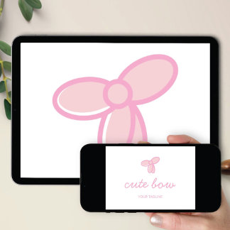 Logo Download Cute Bow | Boutique & Beauty Brand Inbjudningar