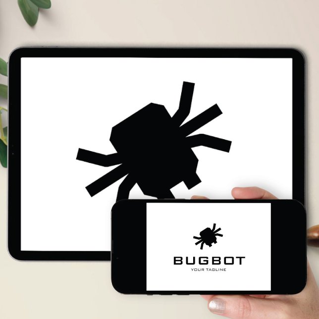 Logo Download Robotic Bug Logo | Tech Brand Inbjudningar (Skapare uppladdad)