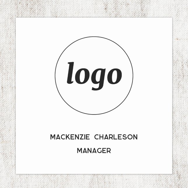 Logo Employee Staff Team Magnetic or Pin Namnbricka (Simple logo with custom text business branding promotional pin or magnetic name tag or badge)