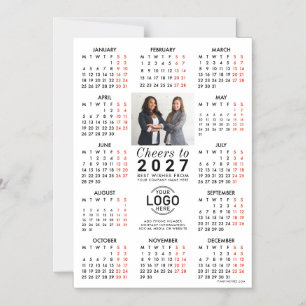 Logo Foto Info Vit Kalender 2027 Magnetisk Kort
