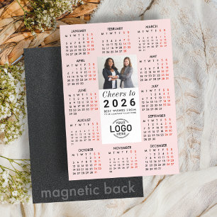 Logo Foto Soft Blush Kalender 2026 Magnetisk Kort