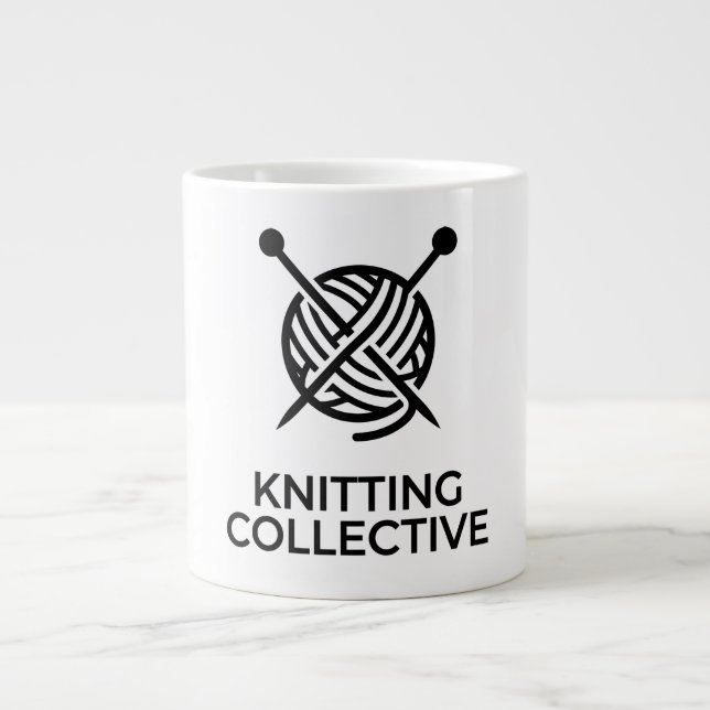 Logo Knitting Collective Pelote de Laine  Jumbo Mugg (Framsidan)