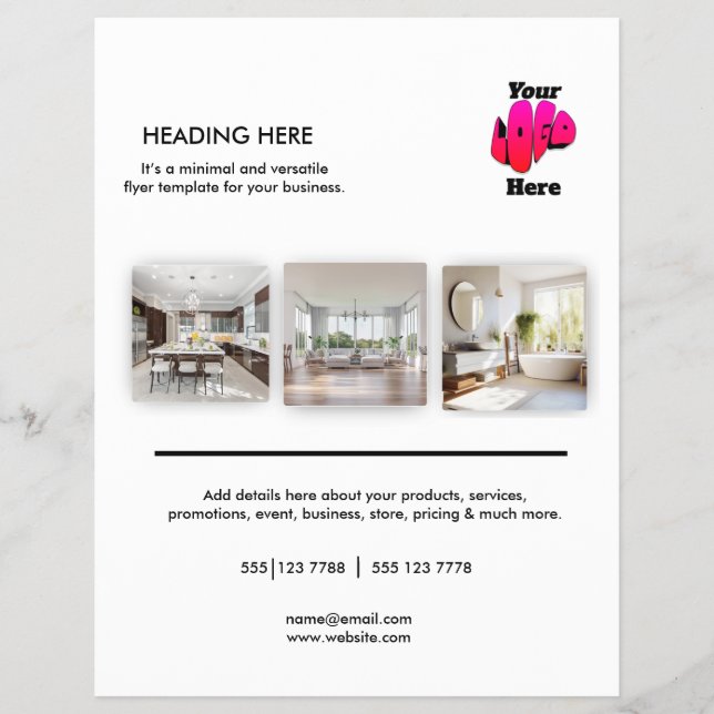 Logo Minimal Photo Business Marketing Reklamblad (Framsidan)