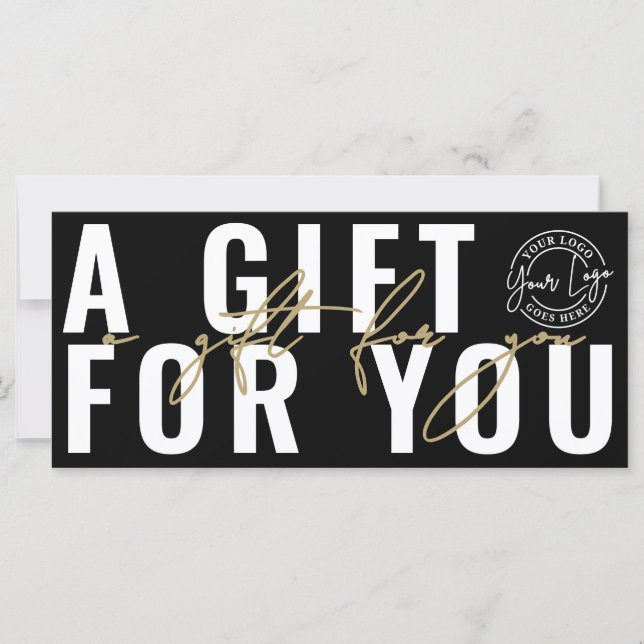Logo Modern Black Gold Business Gift Certificate (Framsida)