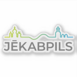 Logo of the city of Jēkabpils, Latvia Klistermärken