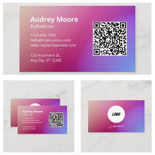 Logo QR-kod Estetiker Salonger Spas Modern Visitkort