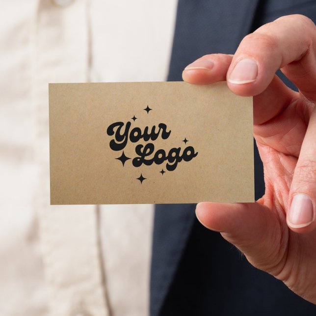 Logo Rustic Kraft Business Card Visitkort (Skapare uppladdad)