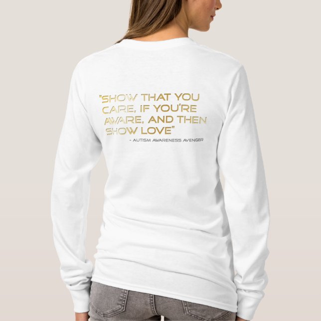 Logo_Show för Autismmedvetenhethämnare kärlek Tee Shirt (Baksida)