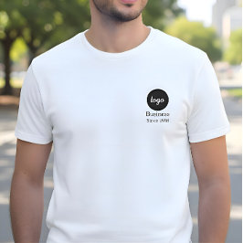 Logo Text Since Year Business Employees Customized T Shirt