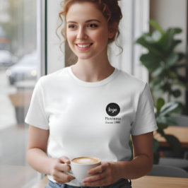 Logo Text Since Year Business Employees Customized T Shirt