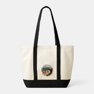 Logo Tote Bag- Black Handle Tygkasse