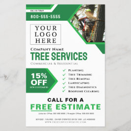 Logo Tree Service - företag Flygblad