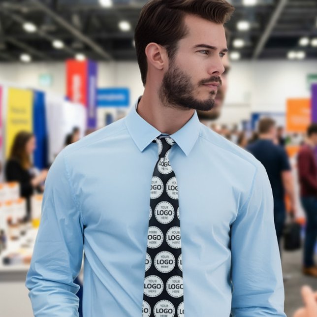 Logo Upload Custom Business Black Neck Tie Slips (Skapare uppladdad)