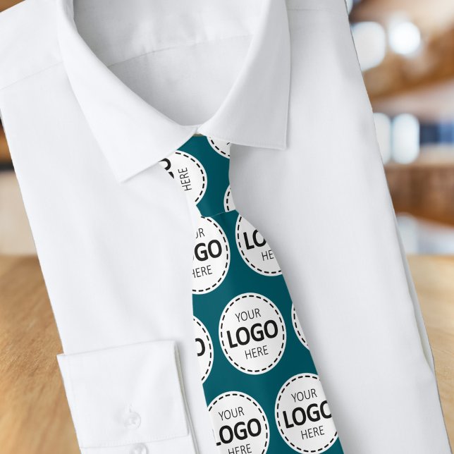 Logo Upload Custom Business Teal Neck Tie Slips (Skapare uppladdad)
