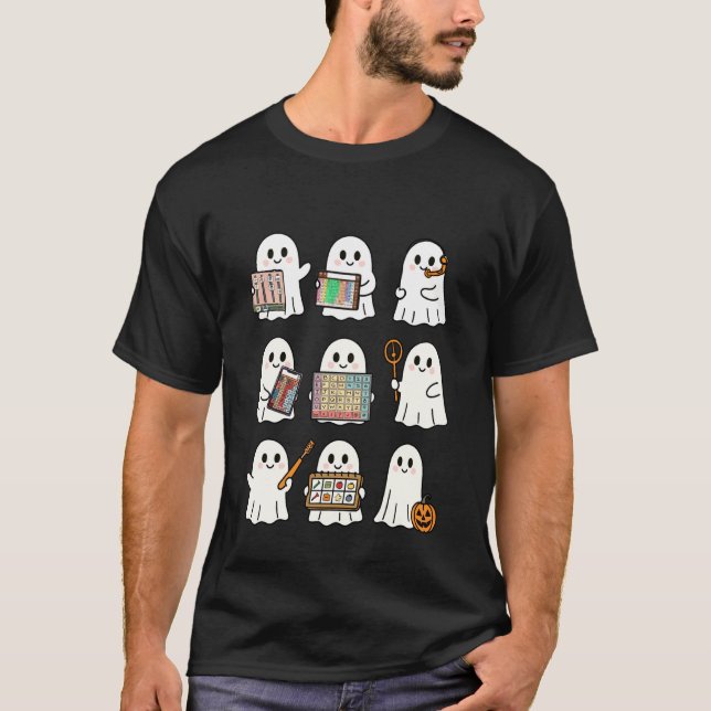 Logoped Halloween-spöke talterapeut T Shirt (Framsida)