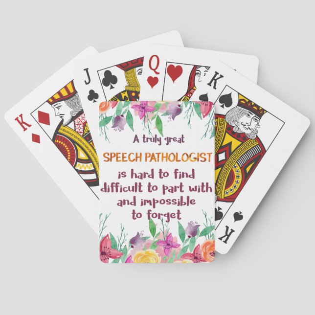 Logoped Present Skola Talterapeut Casinokort (Baksidan)