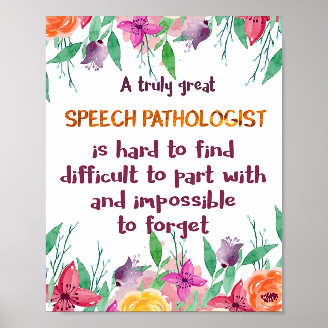 Logoped Present Skola Talterapeut Poster (Framsidan)