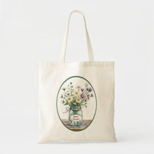 Logoped PT Vilda blommor i murarskål Tygkasse