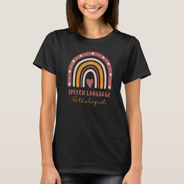 Logoped Rainbow Speech Therapy T Shirt (Framsida)