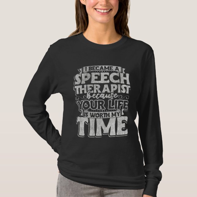 Logoped Talterapi för Kvinna T Shirt (Framsida)