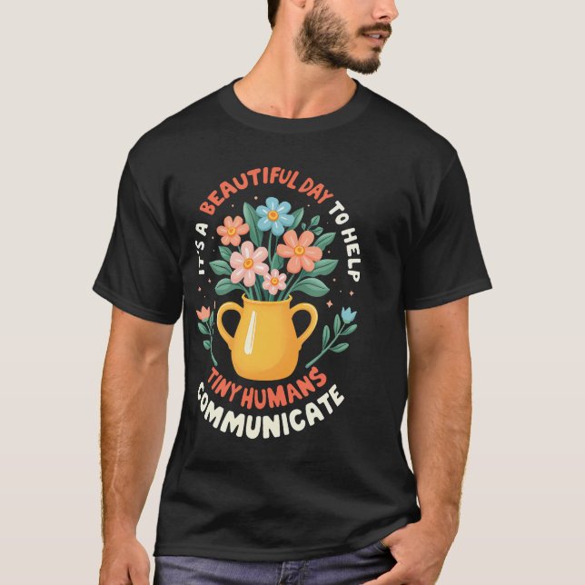 Logoped Trädgård Slp Kommunikation T Shirt (Framsida)