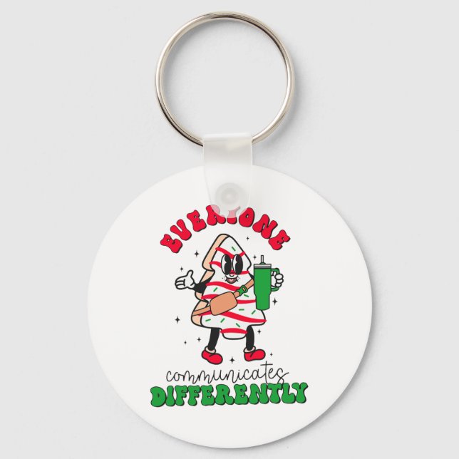Logopedisk jul alla kommunicera olika nyckelring (Framsida)