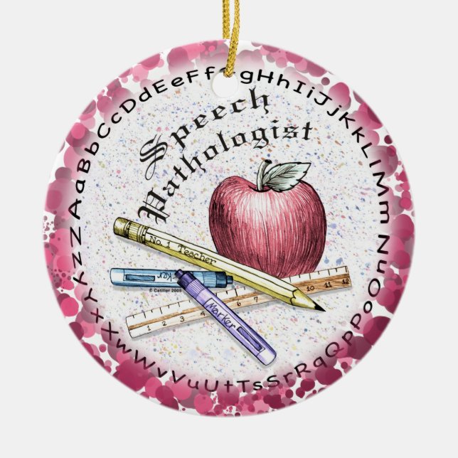 Logopedprydnad Julgransprydnad Keramik (Framsidan)