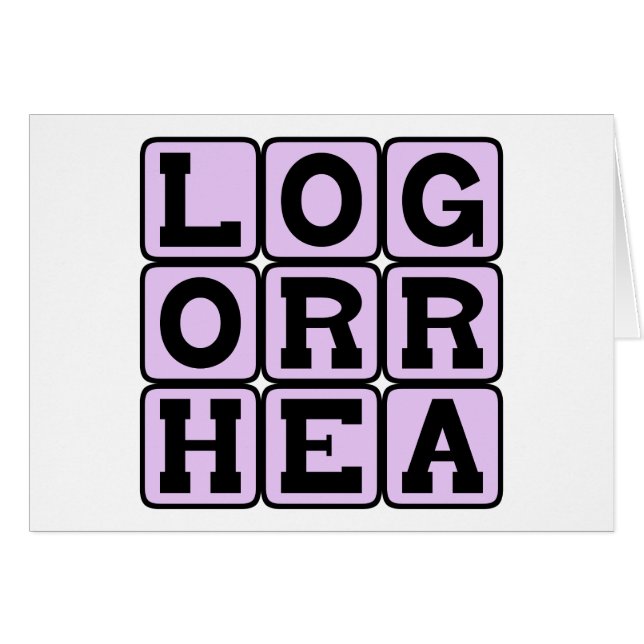 Logorré, osammanhängande pratsamhet hälsningskort (Framsidan Horizontal)