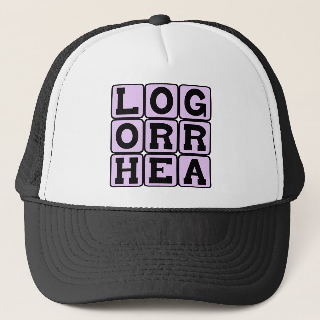 Logorré, osammanhängande pratsamhet truckerkeps (Framsida)