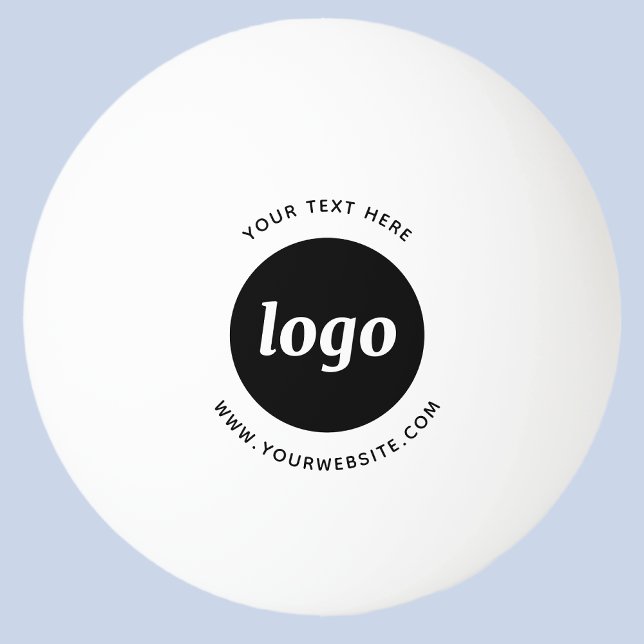 Logotext Webbplats Företag Promotionsmaterial Pingisboll (Logo with custom text and website promotional business ping pong ball)