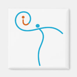 logotyp 01, cyan/röd magnet