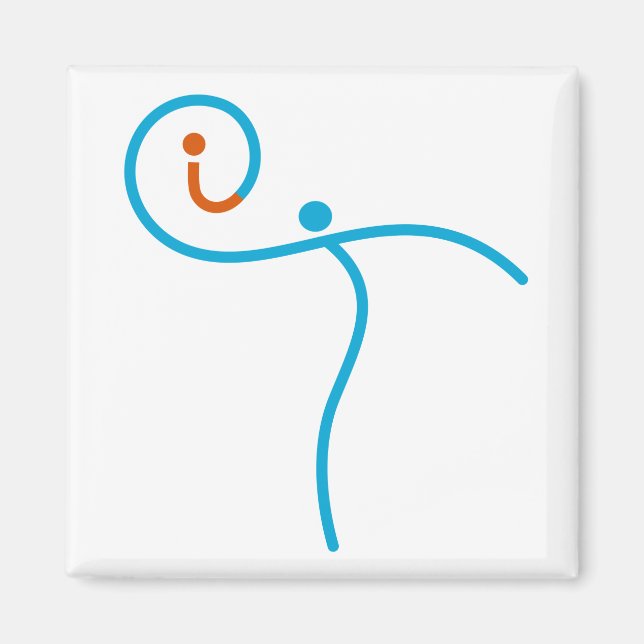 logotyp 01, cyan/röd magnet (Framsidan)