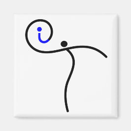 logotyp, 01 svart/blå. magnet