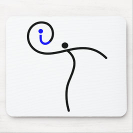 logotyp, 01 svart/blå. musmatta