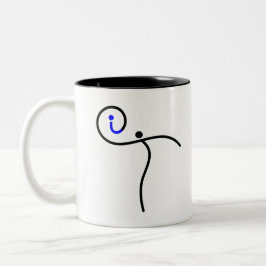 logotyp, 01 svart/blå. Två-Tonad mugg