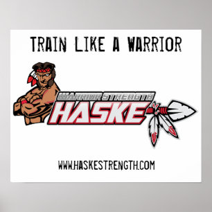 Logotyp 2, www.haskestrength.com, Tåg som en kriga Poster
