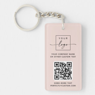 Logotyp 3 QR-anpassningsbar text ljus rosa