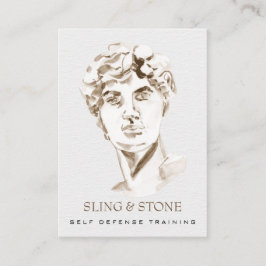 *~* Logotyp 3 QR - Mythology DAVID AP45 Grekiska G Visitkort