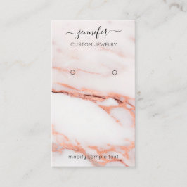 Logotyp Anpassningsbar: Juvelry Card Social Marble Visitkort