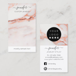 Logotyp Anpassningsbar Juvelry Card Social Media A Visitkort