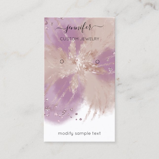 Logotyp Anpassningsbar Juvelry Card Social Media B Visitkort (Framsida)