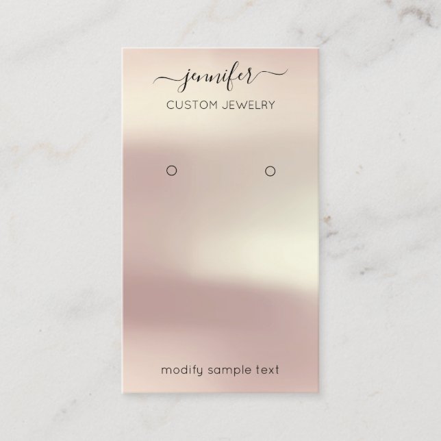 Logotyp Anpassningsbar Juvelry Card Social Media R Visitkort (Framsida)