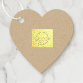 Logotyp Anpassningsbar Text Heart Gold Foil-favori