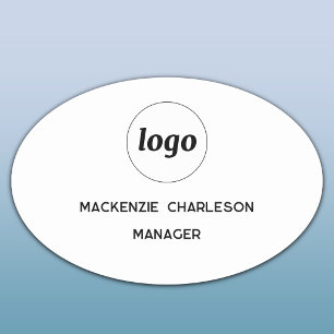 Logotyp Anställd Personal Magnetisk eller nål Namn Namnbricka