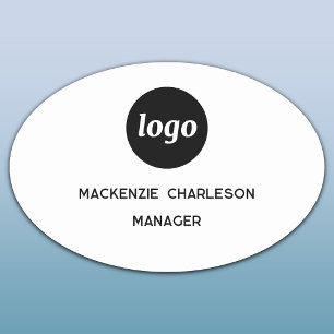 Logotyp Anställd Personal Magnetisk eller nål Namn Namnbricka