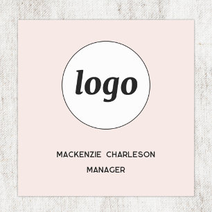 Logotyp Anställd Personal Rosaröd Magnetisk eller  Namnbricka