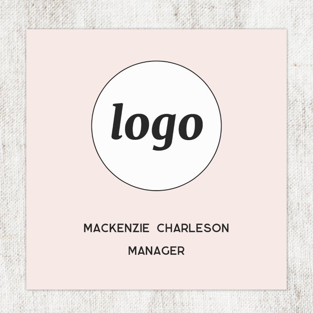 Logotyp Anställd Personal Rosaröd Magnetisk eller  Namnbricka (Simple logo with custom text business branding promotional pin or magnetic name tag or badge )