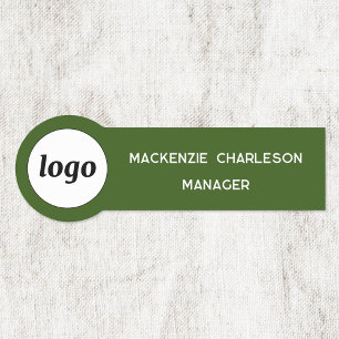 Logotyp Anställd Personal Skog Grön Företag Namnbricka